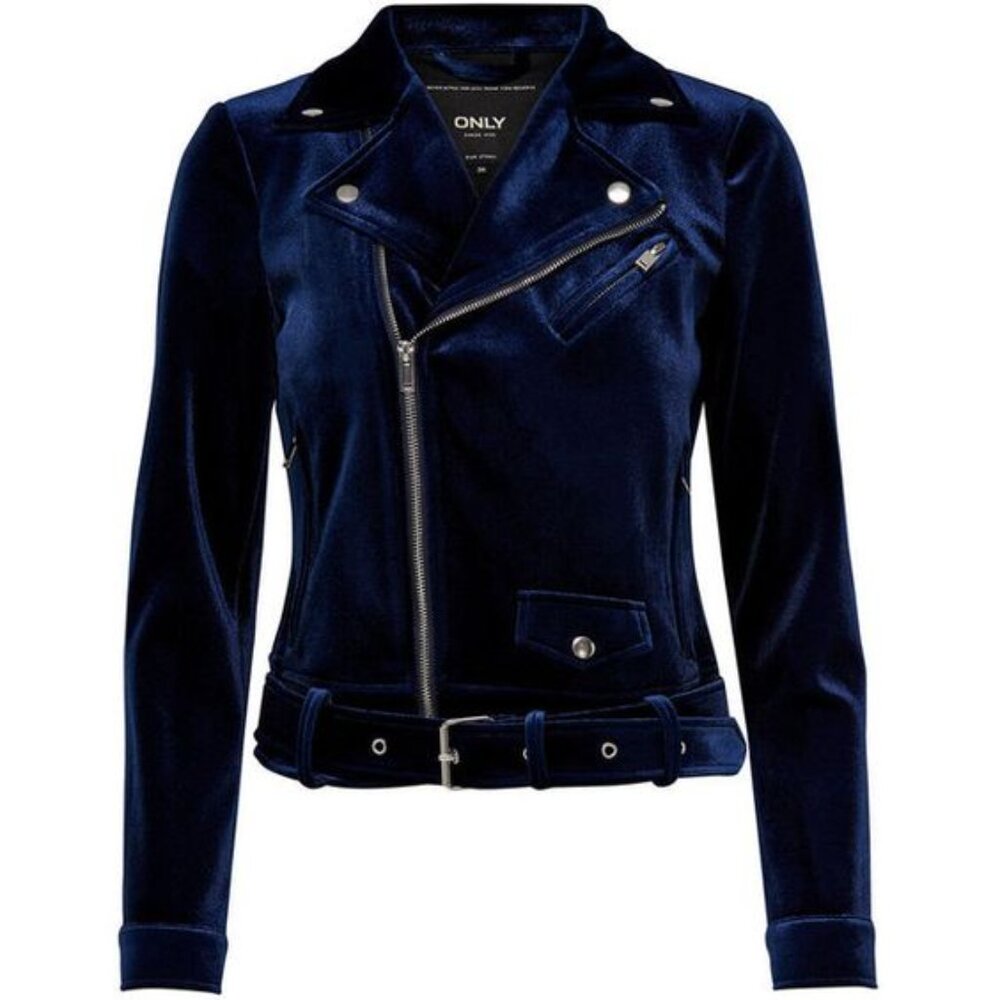 ONLY Velvet Jacket 2017 showstopper night out buckle Size 34 w stretch - Picture 2 of 10